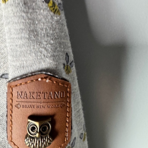 Naketano Gray Hoodie with Bee Pattern - Picture 9 of 9